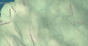 Close-up of the Sangerville, Maine aerial map