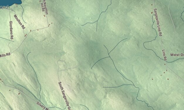 Map of Sangerville, Maine