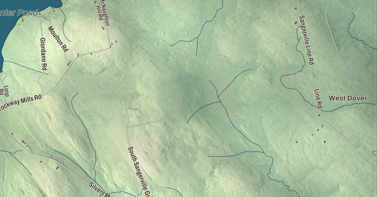 Map of Sangerville, Maine