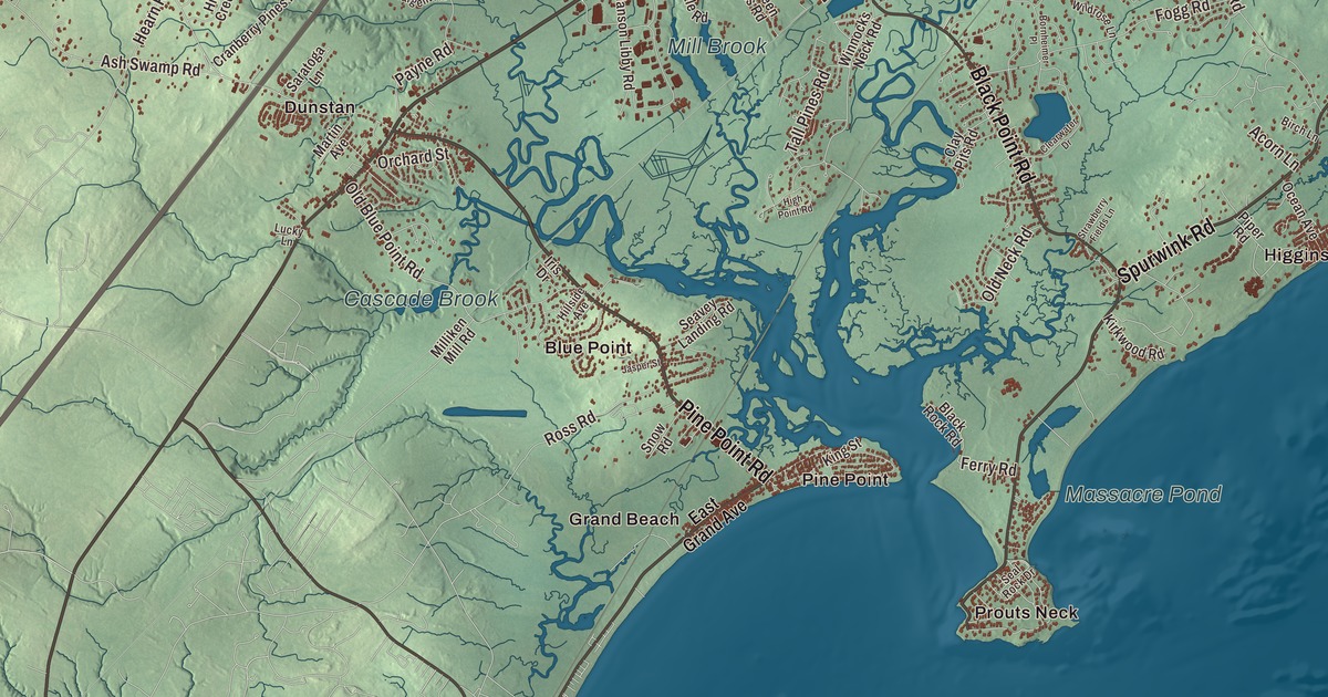 Map of Scarborough, Maine