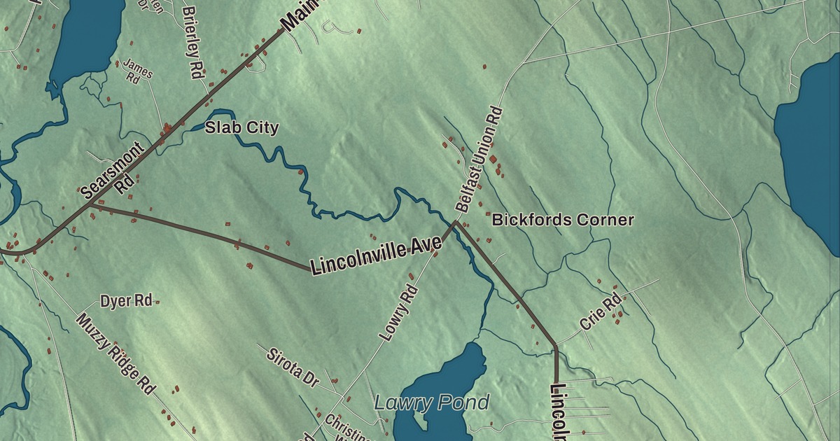Map of Searsmont, Maine