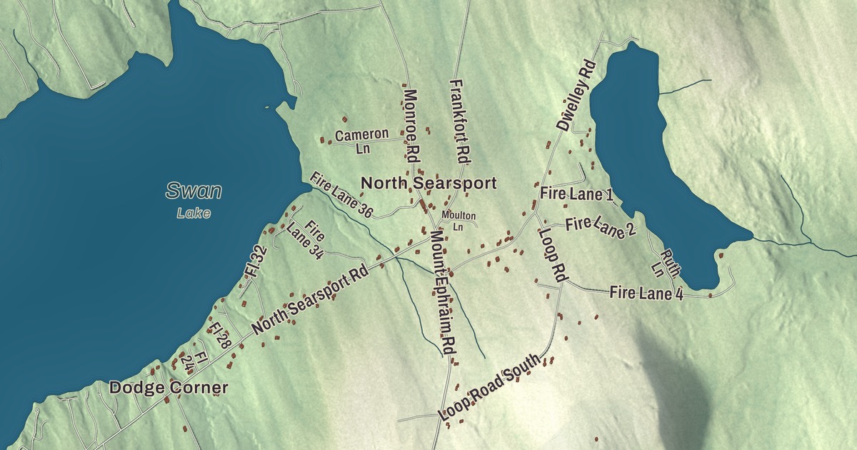Map of Searsport, Maine