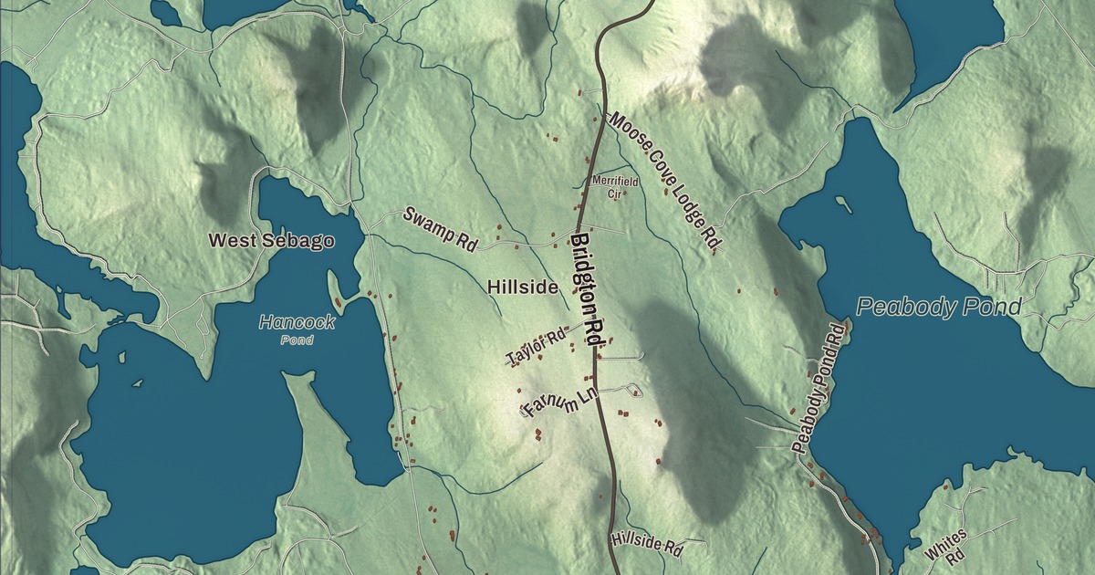 Map of Sebago, Maine