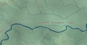 Close-up of the Sebec, Maine aerial map
