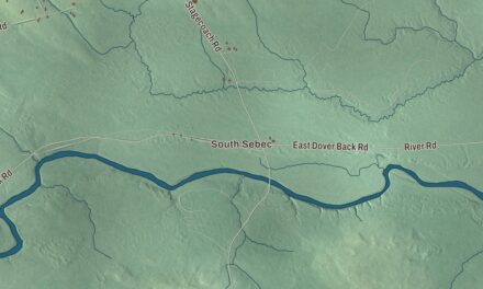 Map of Sebec, Maine