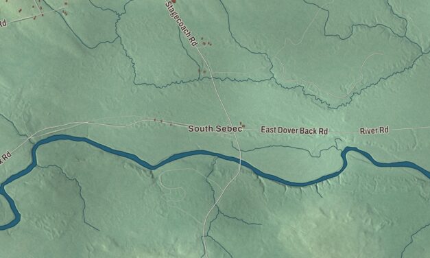 Map of Sebec, Maine