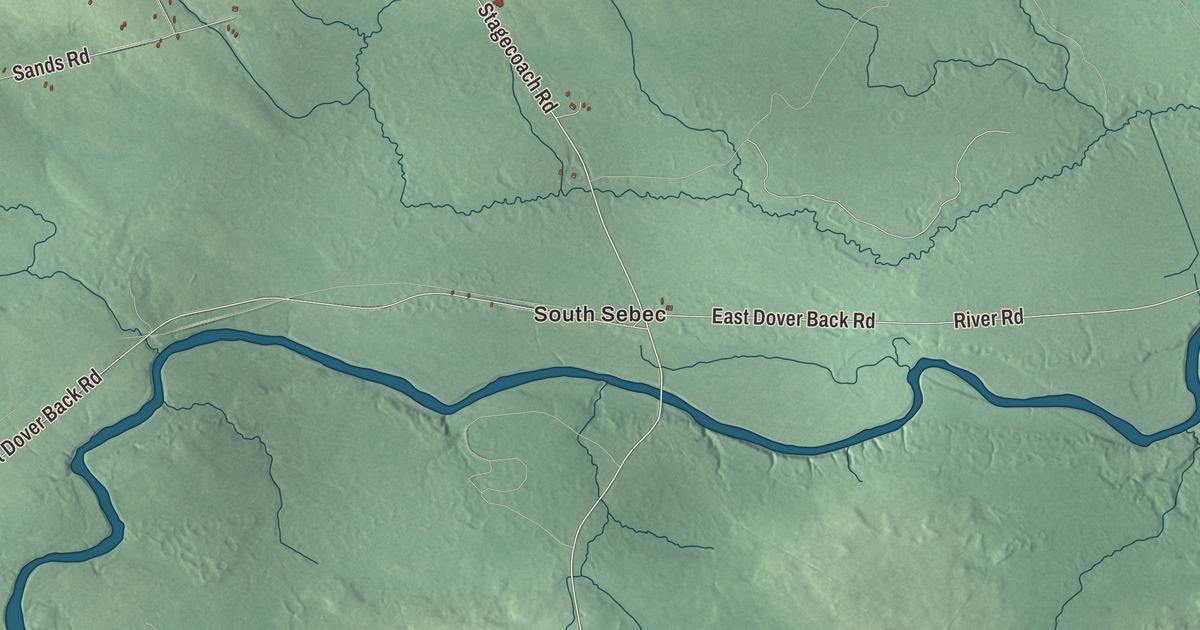Map of Sebec, Maine