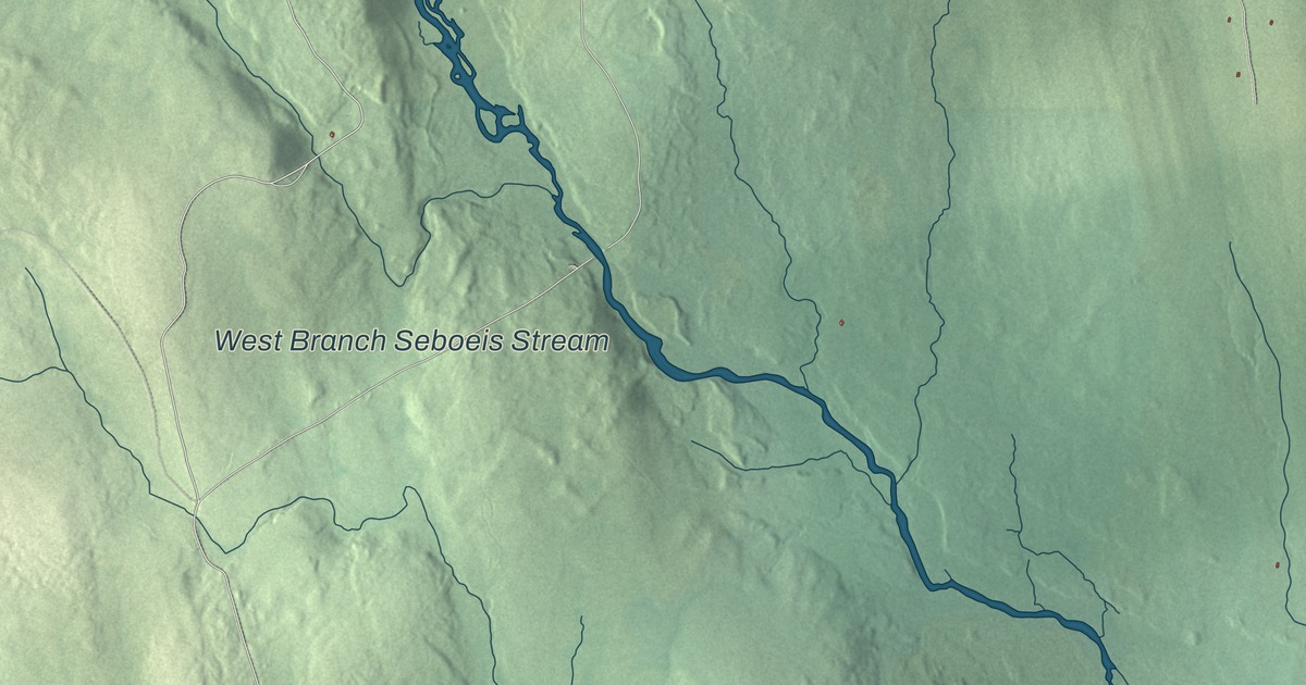 Map of Seboeis, Maine