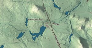 Close-up of the Shapleigh, Maine aerial map