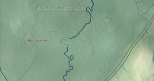 Close-up of the Sherman, Maine aerial map