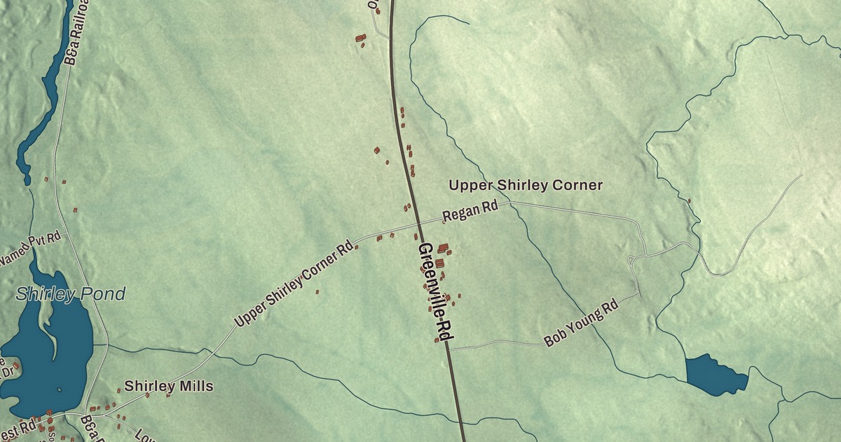 Map of Shirley, Maine
