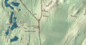 Close-up of the Sidney, Maine aerial map
