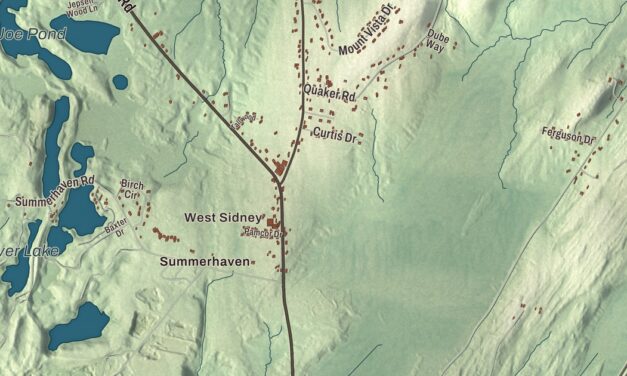Map of Sidney, Maine