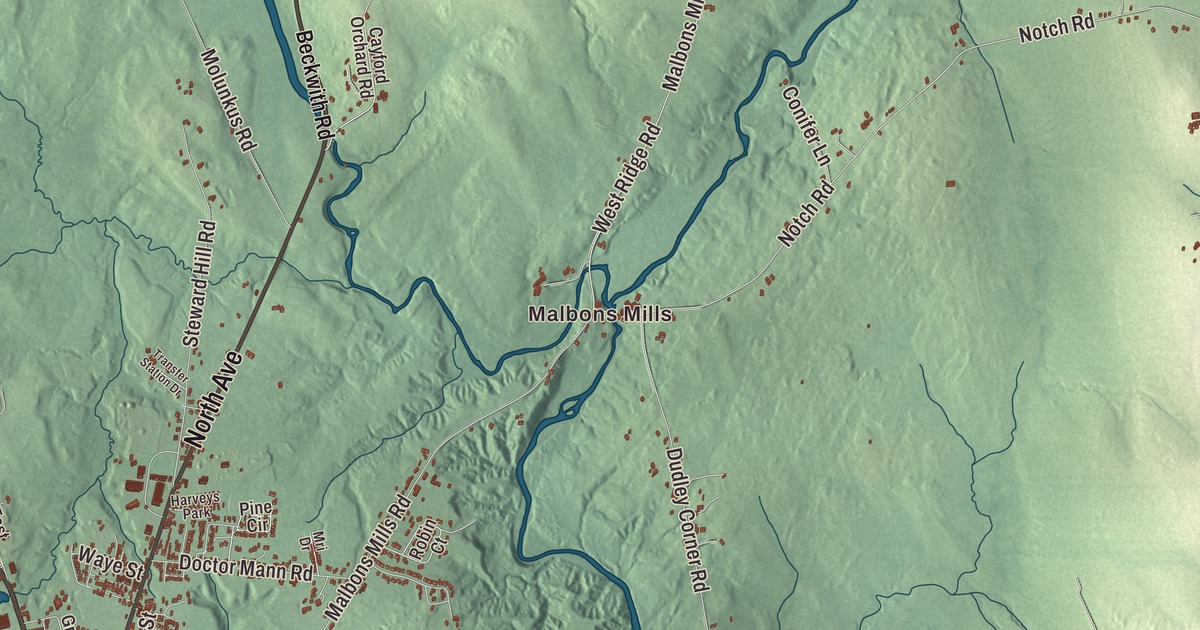 Map of Skowhegan, Maine
