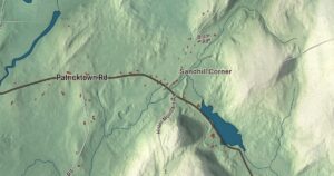Close-up of the Somerville, Maine aerial map
