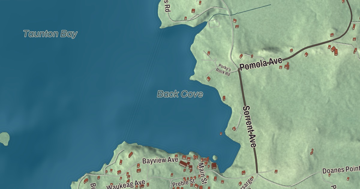 Map of Sorrento, Maine