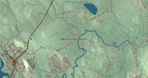 Close-up of the South Berwick, Maine aerial map