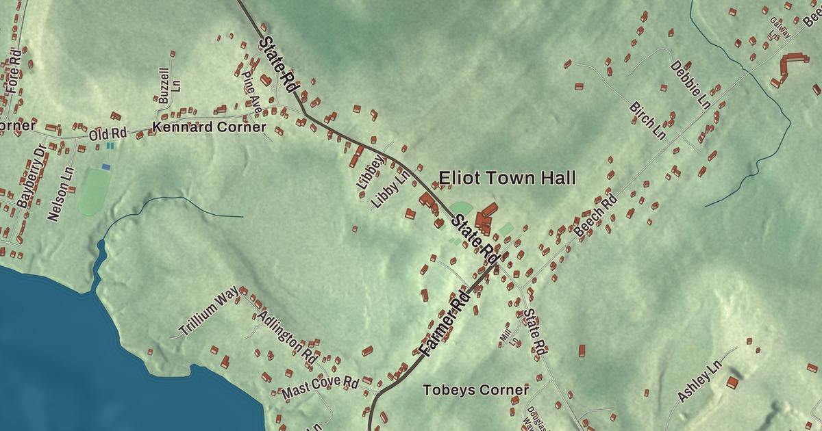 Map of South Eliot, Maine