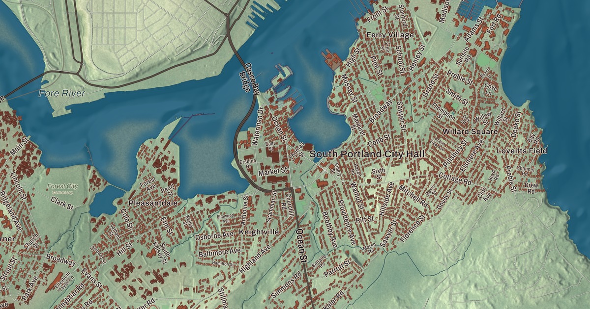 Map of South Portland, Maine
