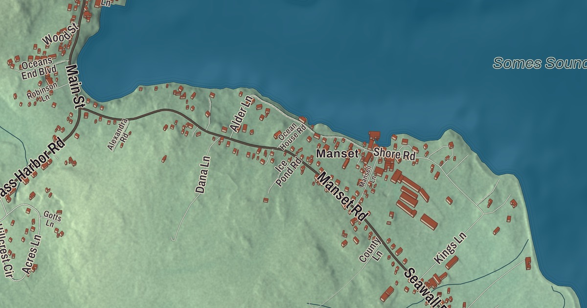 Map of Southwest Harbor, Maine