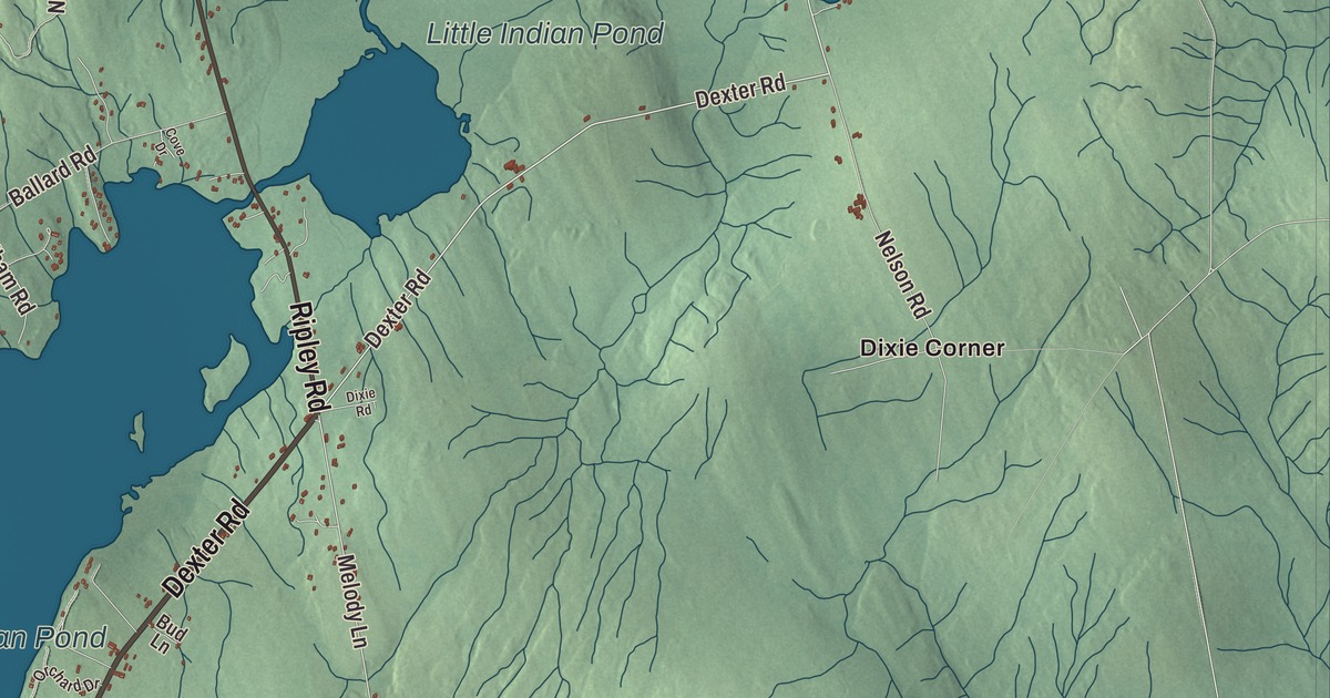 Map of St. Albans, Maine