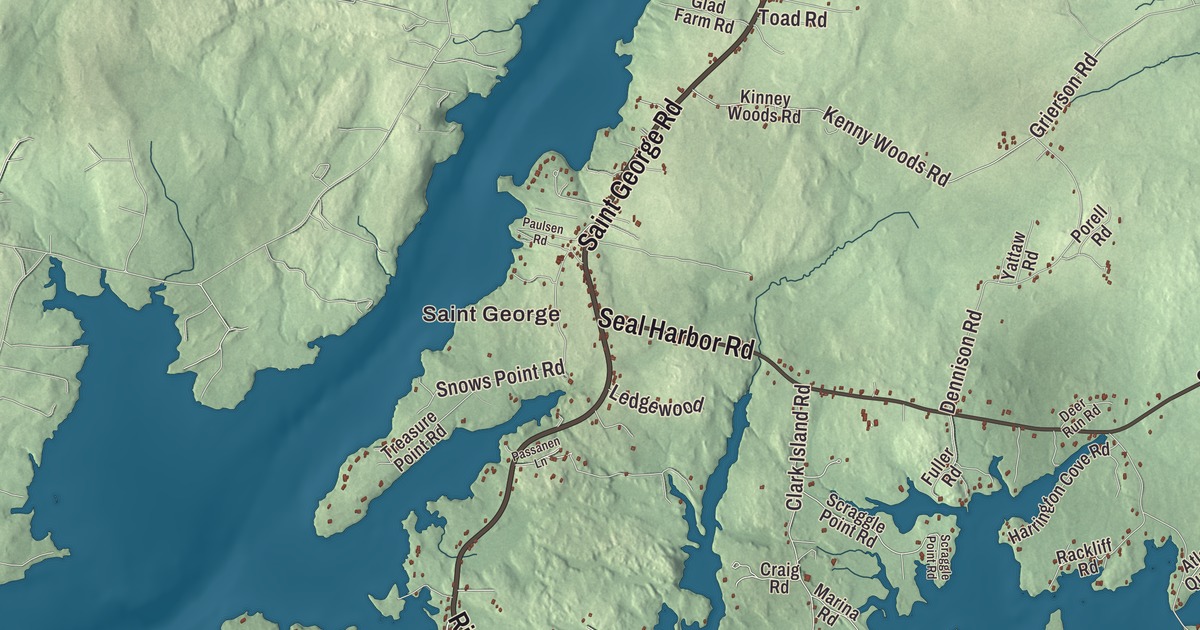 Map of St. George, Maine