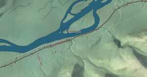 Close-up of the St. John, Maine aerial map