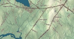 Close-up of the Standish, Maine aerial map