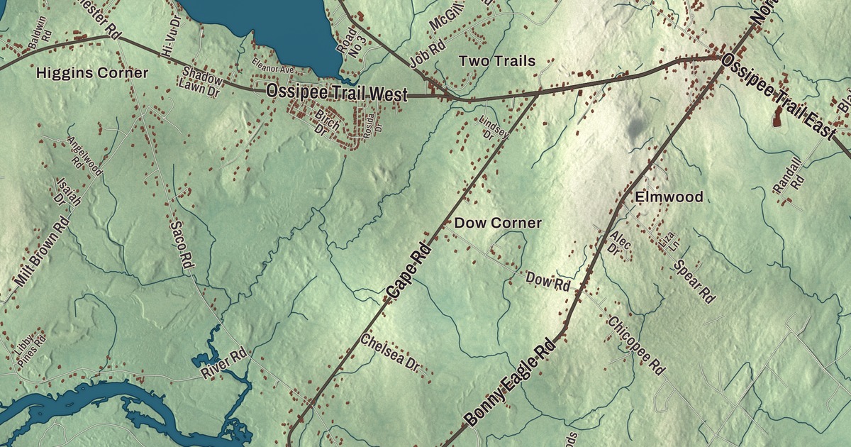 Map of Standish, Maine