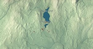 Close-up of the Steep Falls, Maine aerial map