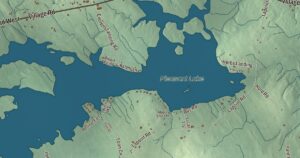 Close-up of the Stetson, Maine aerial map