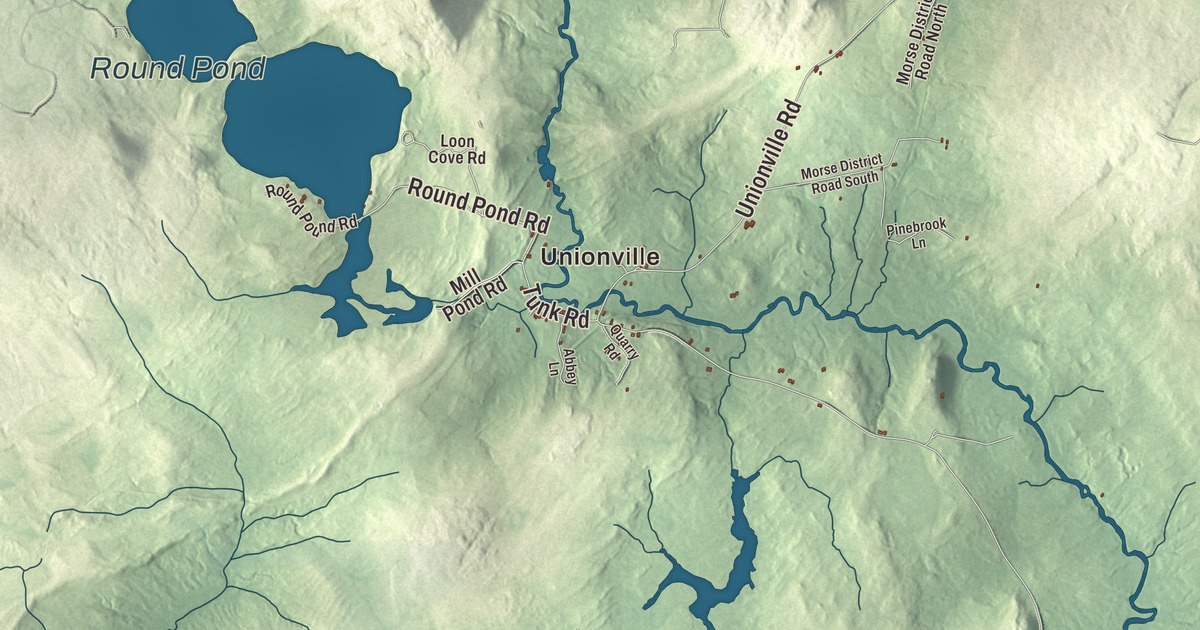 Map of Steuben, Maine