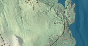 Close-up of the Stockton Springs, Maine aerial map