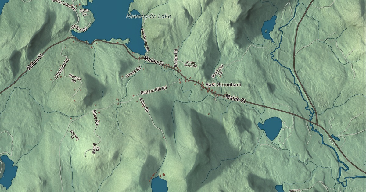 Map of Stoneham, Maine