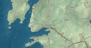 Close-up of the Stonington, Maine aerial map