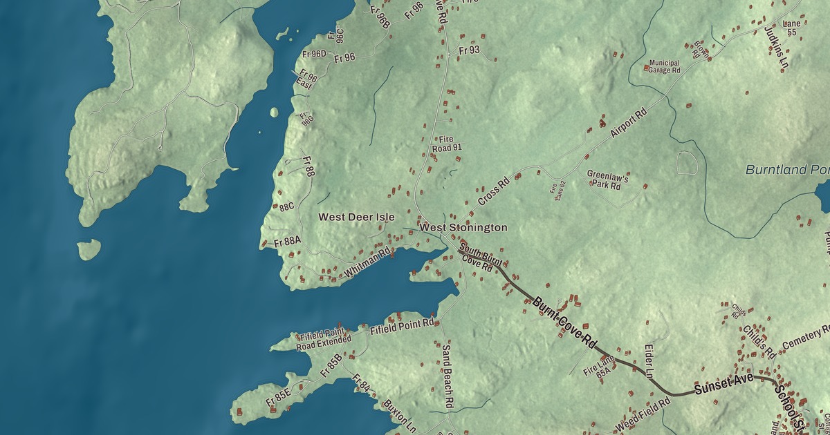 Map of Stonington, Maine