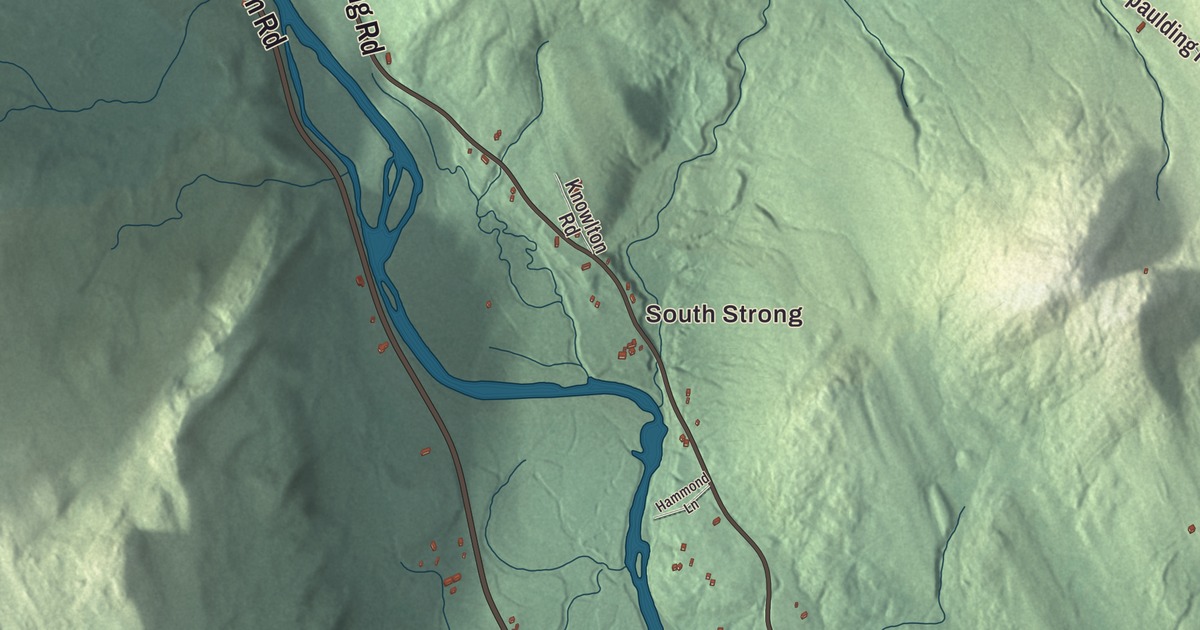 Map of Strong, Maine