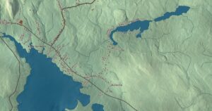 Close-up of the Sullivan, Maine aerial map