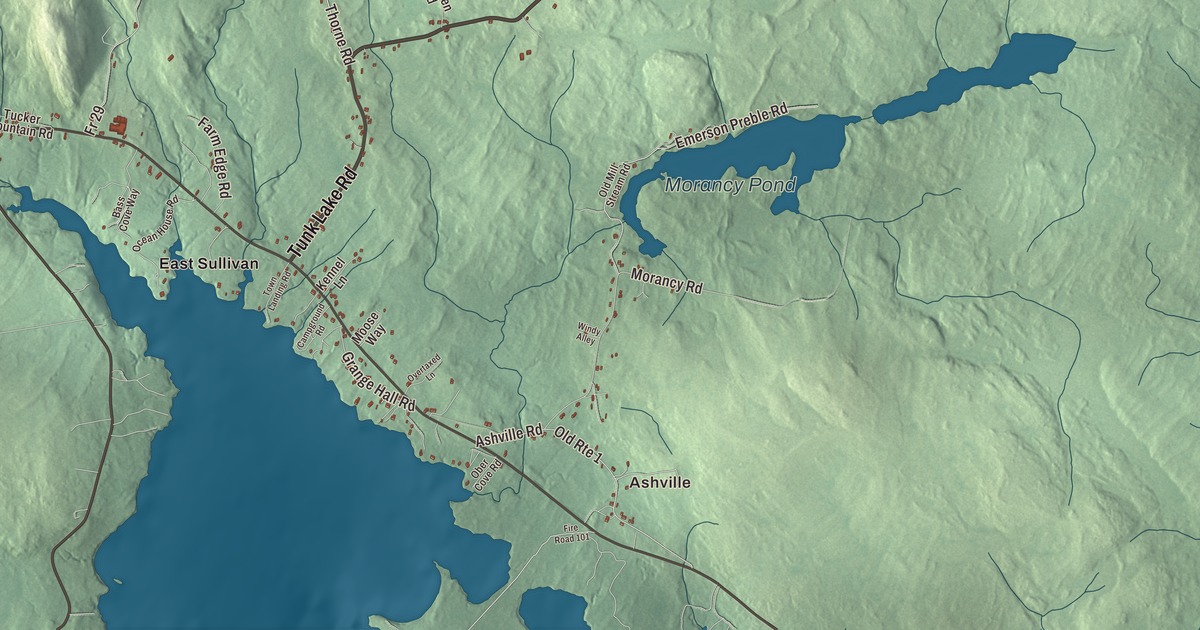 Map of Sullivan, Maine