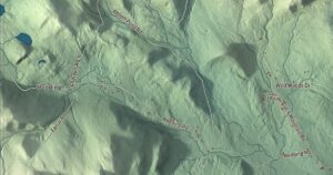 Close-up of the Sumner, Maine aerial map