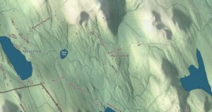 Close-up of the Sweden, Maine aerial map