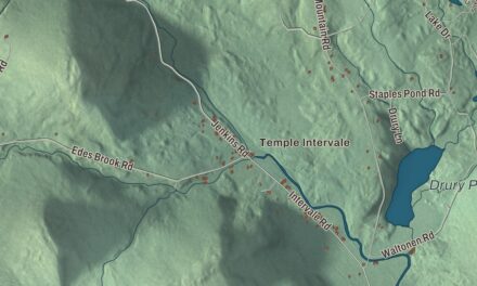 Map of Temple, Maine