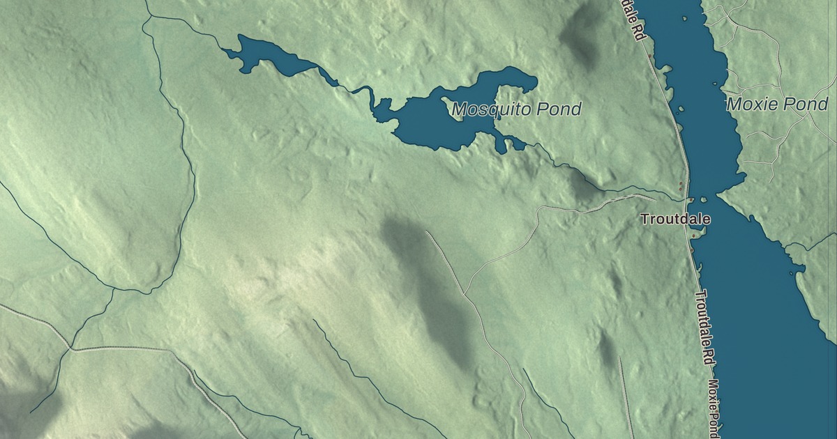 Map of The Forks, Maine