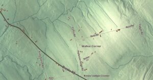 Close-up of the Thorndike, Maine aerial map