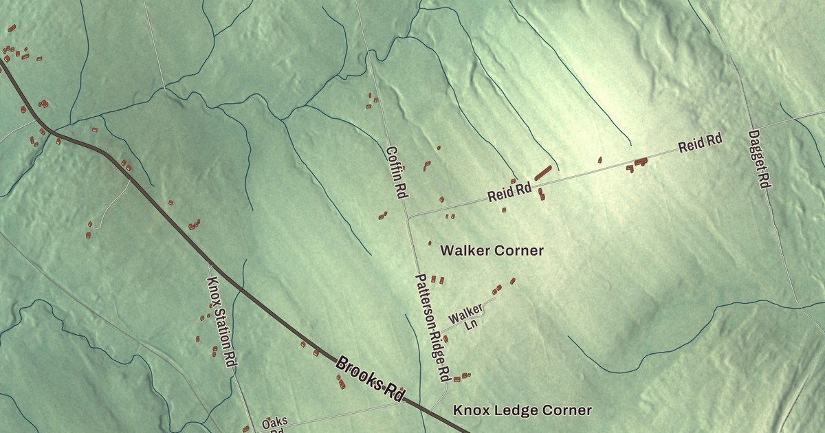 Map of Thorndike, Maine