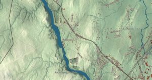 Close-up of the Topsham, Maine aerial map