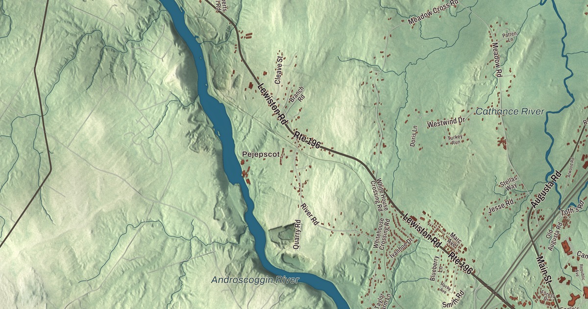 Map of Topsham, Maine
