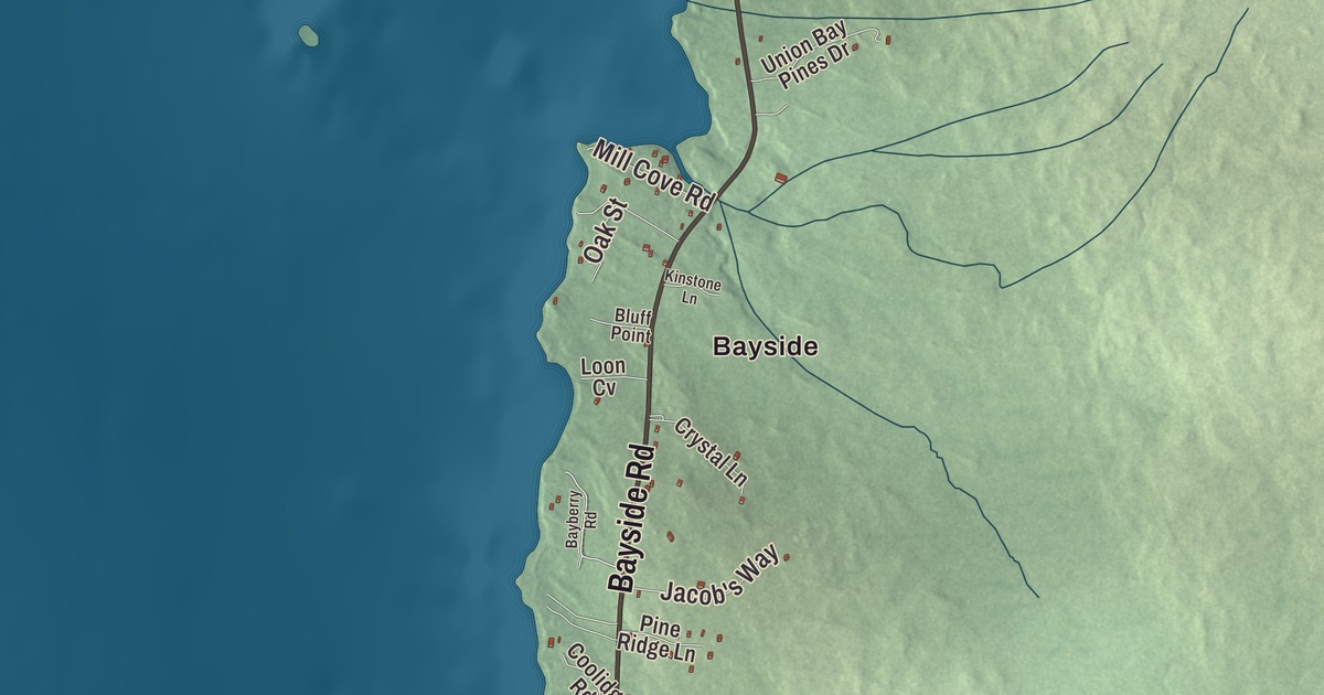 Map of Trenton, Maine