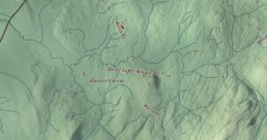 Close-up of the Troy, Maine aerial map