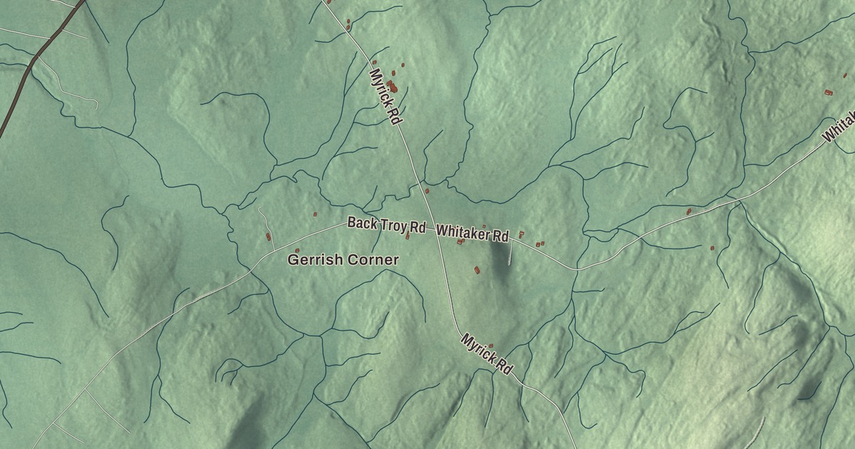 Map of Troy, Maine